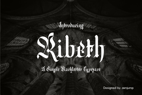 Ribeth - a Simple Black Letter Typeface - Medieval script