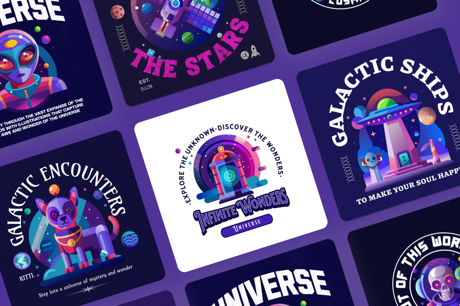 Space Vector Icons Set Space Vector Icons Set