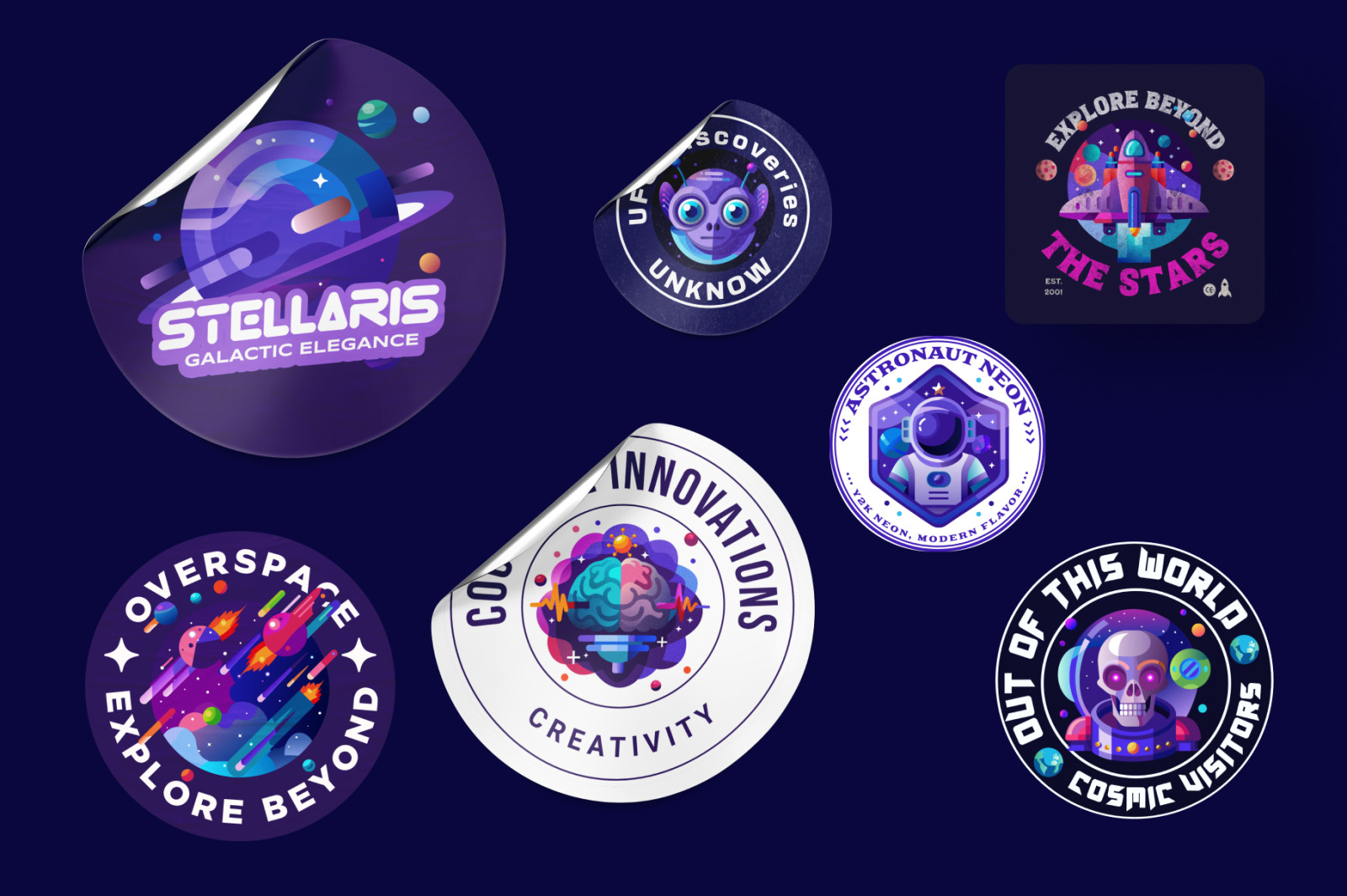 Space Vector Icons Set Space Vector Icons Set