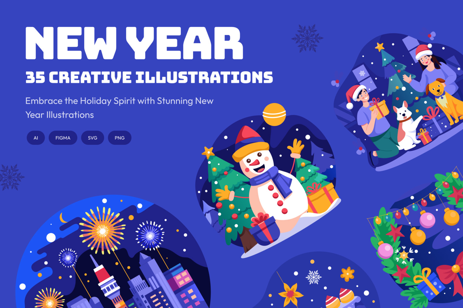 Happy New Year Illustration Pack Happy New Year Illustration Pack
