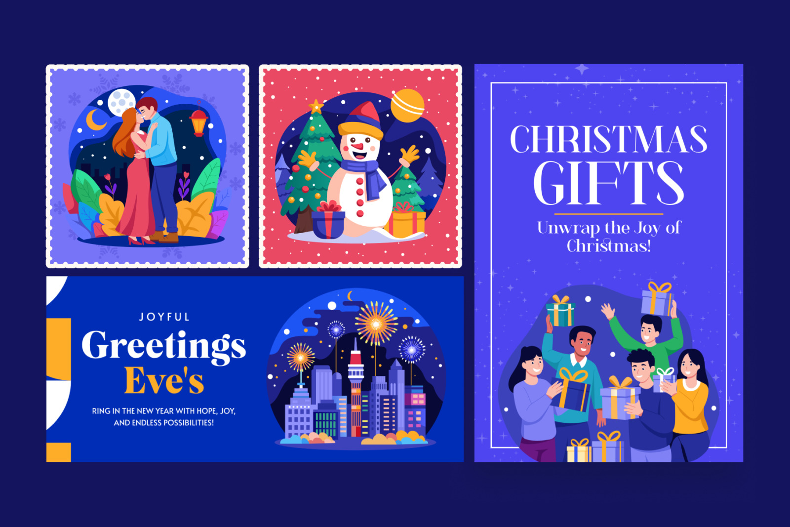 Happy New Year Illustration Pack Happy New Year Illustration Pack