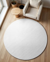 Living Room with Round Rug Mockup