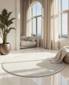 Round Bedroom Rug Mockup
