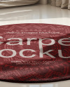 Round Bedroom Rug Mockup