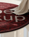 Round Bedroom Rug Mockup