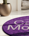Round Bedroom Rug Mockup