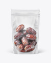 Frosted Stand-Up Pouch w/ Dates Mockup