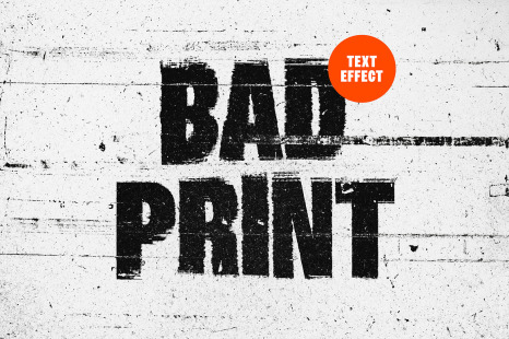 Bad Disrupted Print Text Effect - Xerox