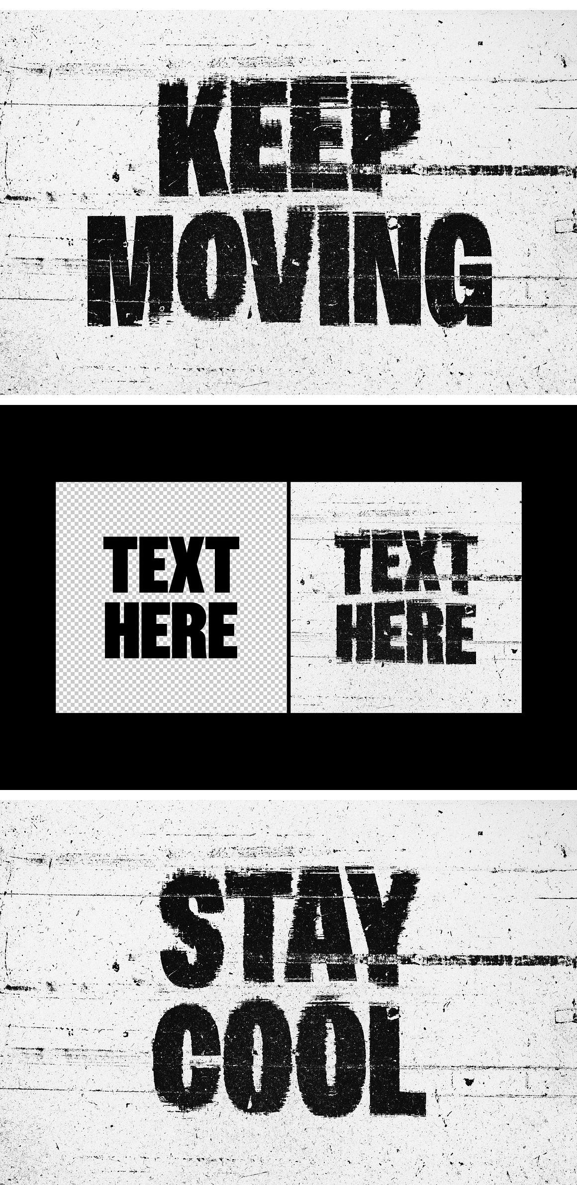 Bad Disrupted Print Text Effect Bad Disrupted Print Text Effect