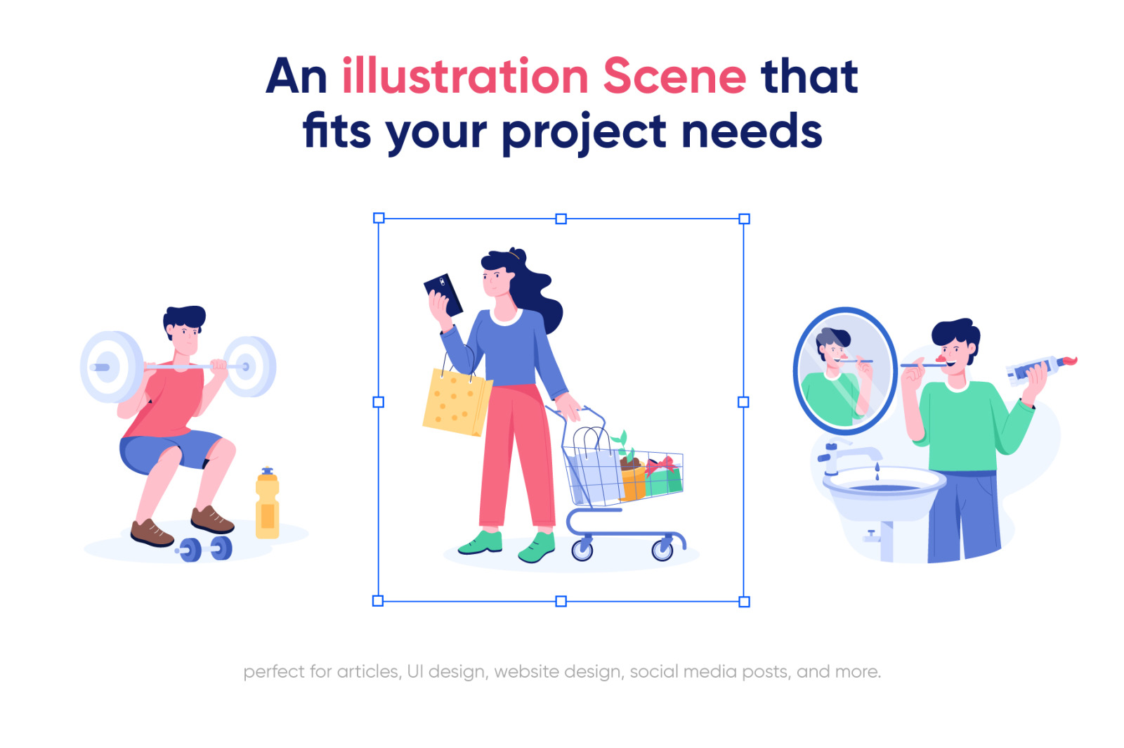 People Lifestyle Illustration Set People Lifestyle Illustration Set