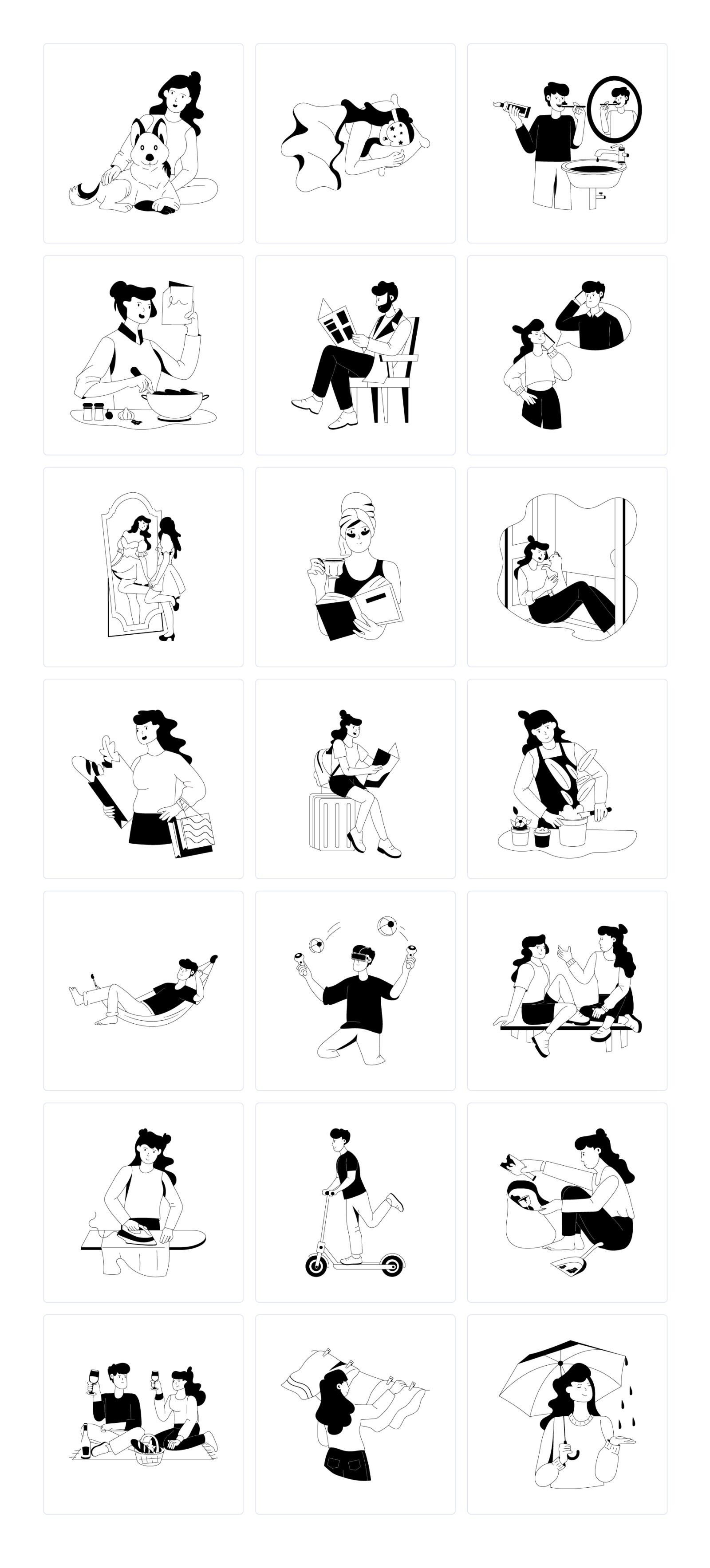 People Lifestyle Illustration Set People Lifestyle Illustration Set