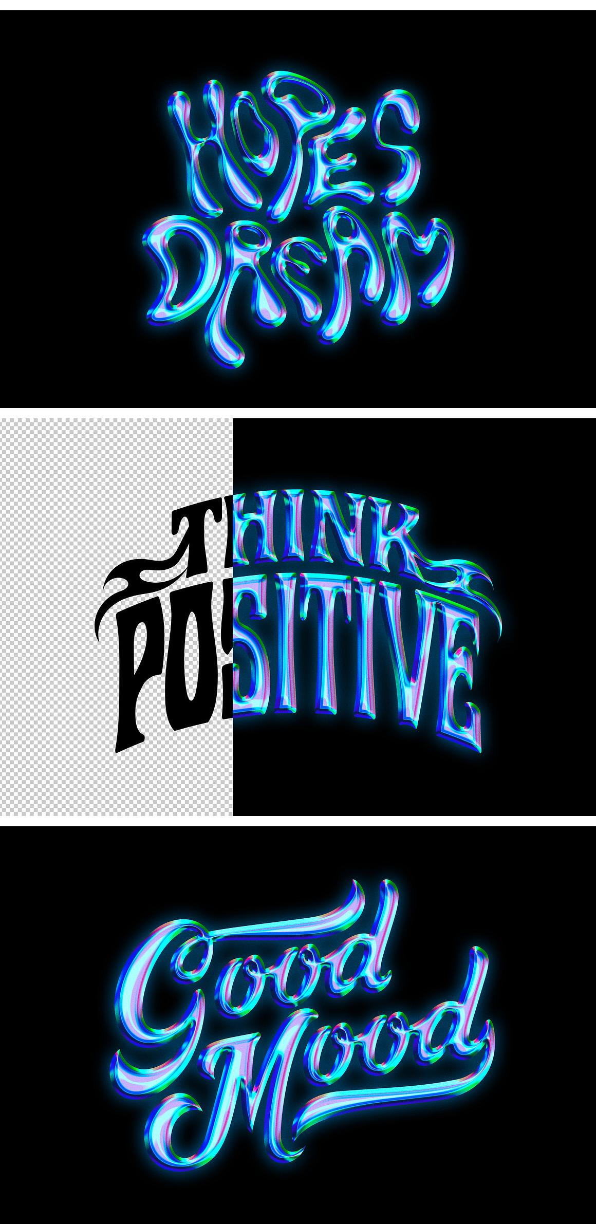 Neon Chrome Text & Logo Effect Neon Chrome Text & Logo Effect