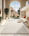 Big Living Room with Long Rectangular Carpet Mockup