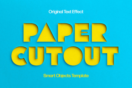 Colorful Paper Cutout Text Effect - Vivid colors