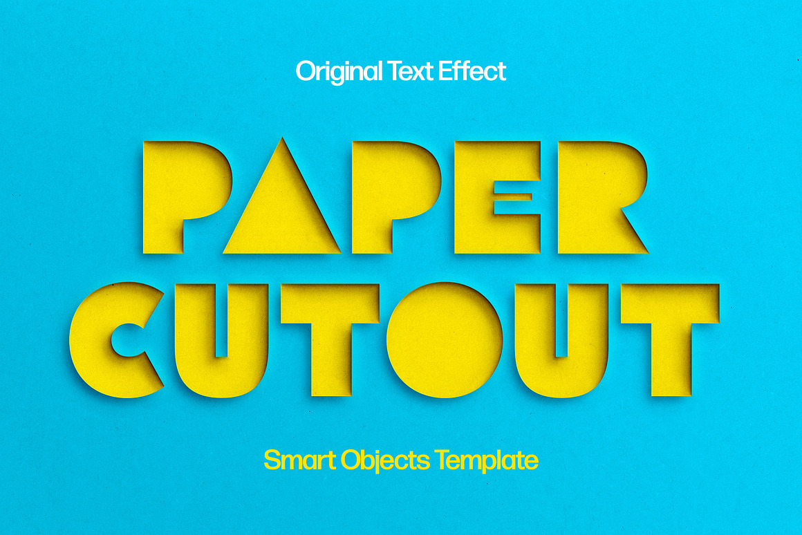 Colorful Paper Cutout Text Effect Colorful Paper Cutout Text Effect