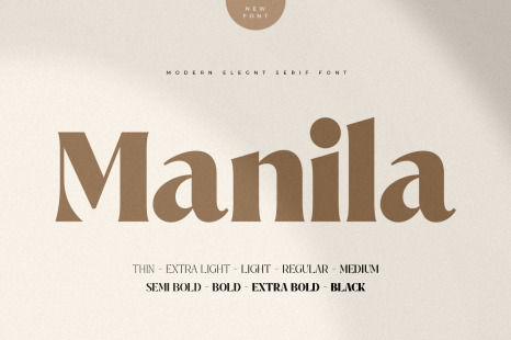 Manila Font - Modern Elegant Serif Font - Skincare