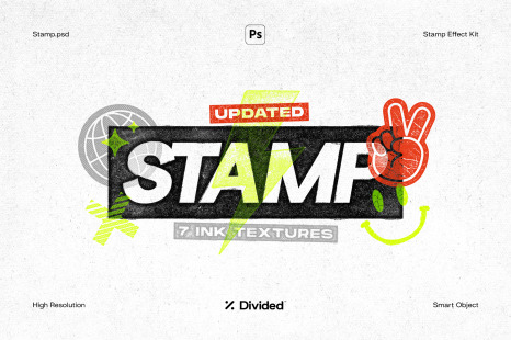 Stamp Effect (7 Ink Textures) - Distort