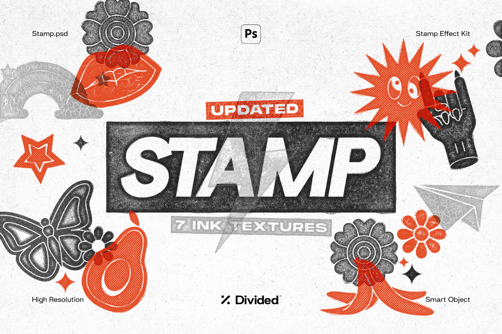 Stamp Effect (7 Ink Textures) Stamp Effect (7 Ink Textures)