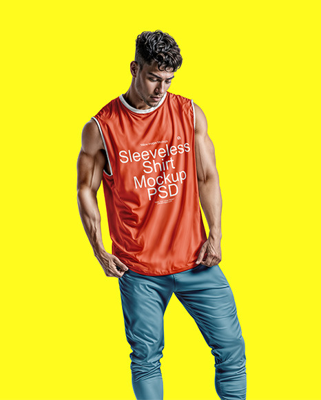 Man in a Sleeveless Shirt Mockup