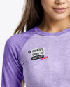 Woman Wearing a Long Sleeve Crop Top and Leggings Mockup