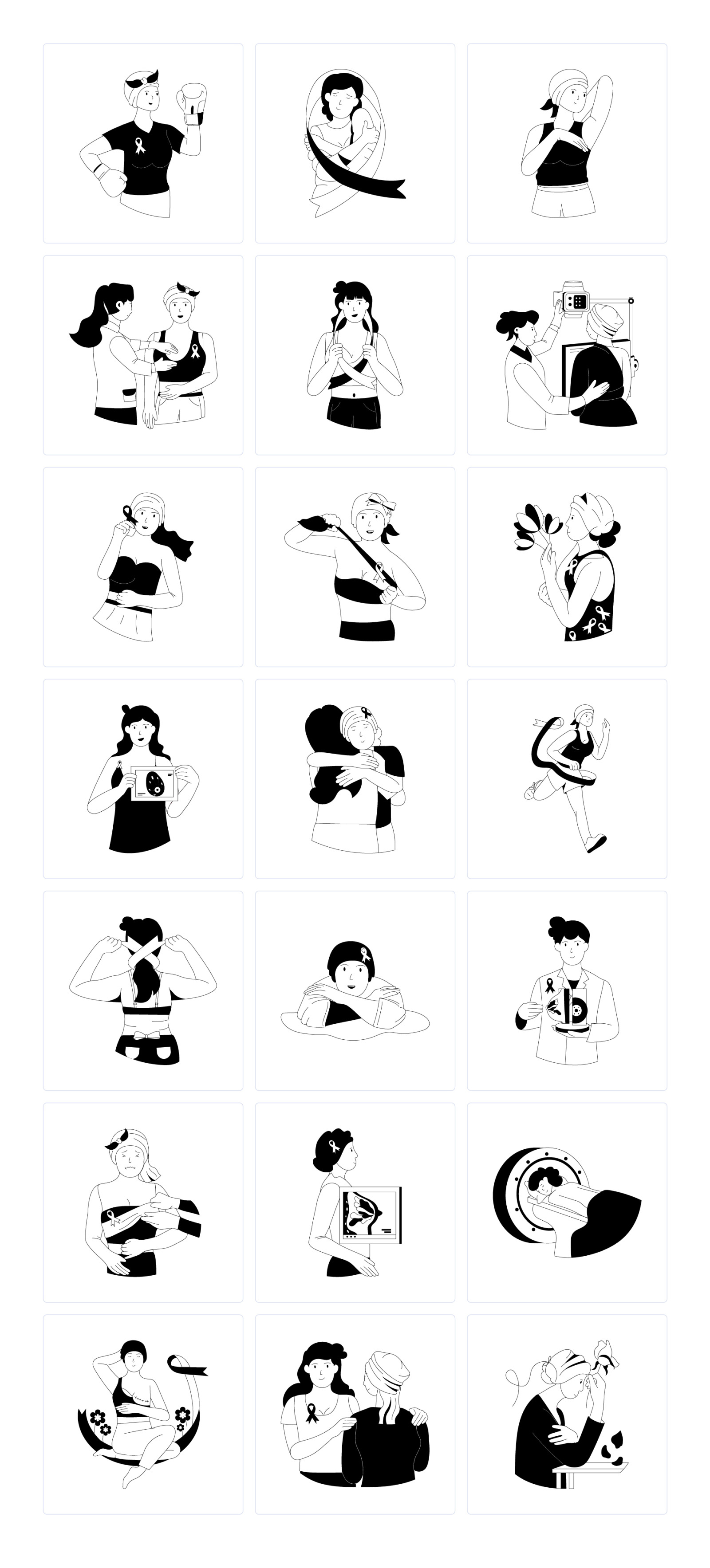 Breast Cancer Vector Pack Breast Cancer Vector Pack
