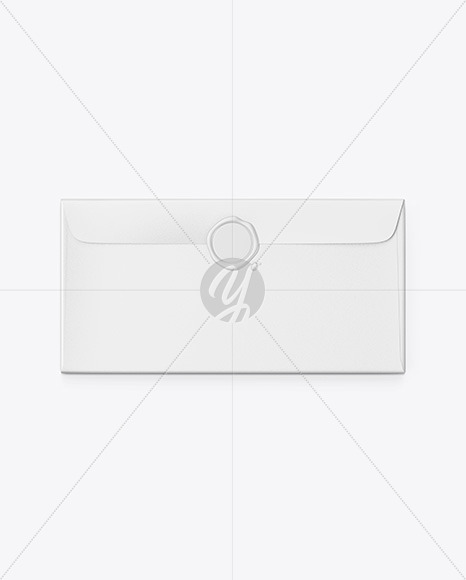 Paper Envelope w/ Wax Seal Mockup