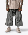 Latino Man With Mustache Wearing a T-Shirt and Breeches Mockup