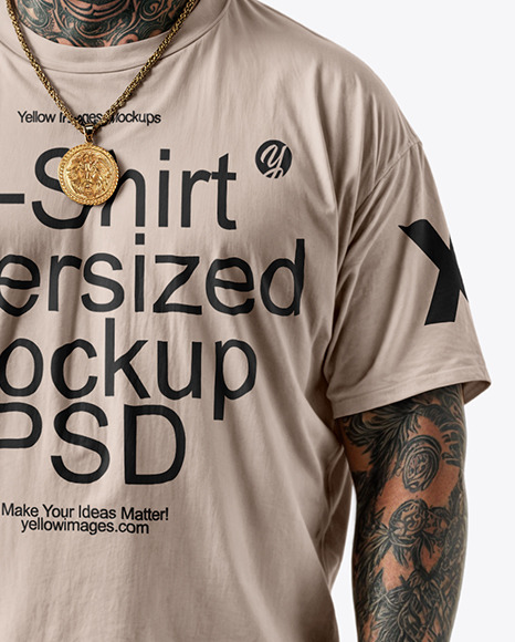 Latino Man With Mustache Wearing a T-Shirt and Breeches Mockup