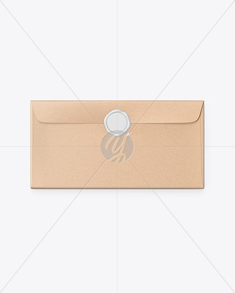 Kraft Envelope w/ Wax Seal Mockup