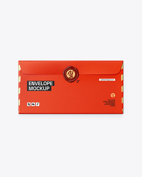 Kraft Envelope w/ Wax Seal Mockup