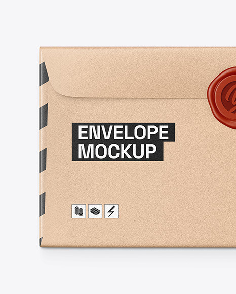 Kraft Envelope w/ Wax Seal Mockup
