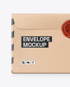 Kraft Envelope w/ Wax Seal Mockup