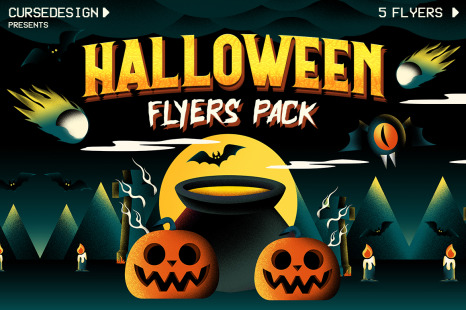 Halloween Flyers Pack vol.1 - Pizza