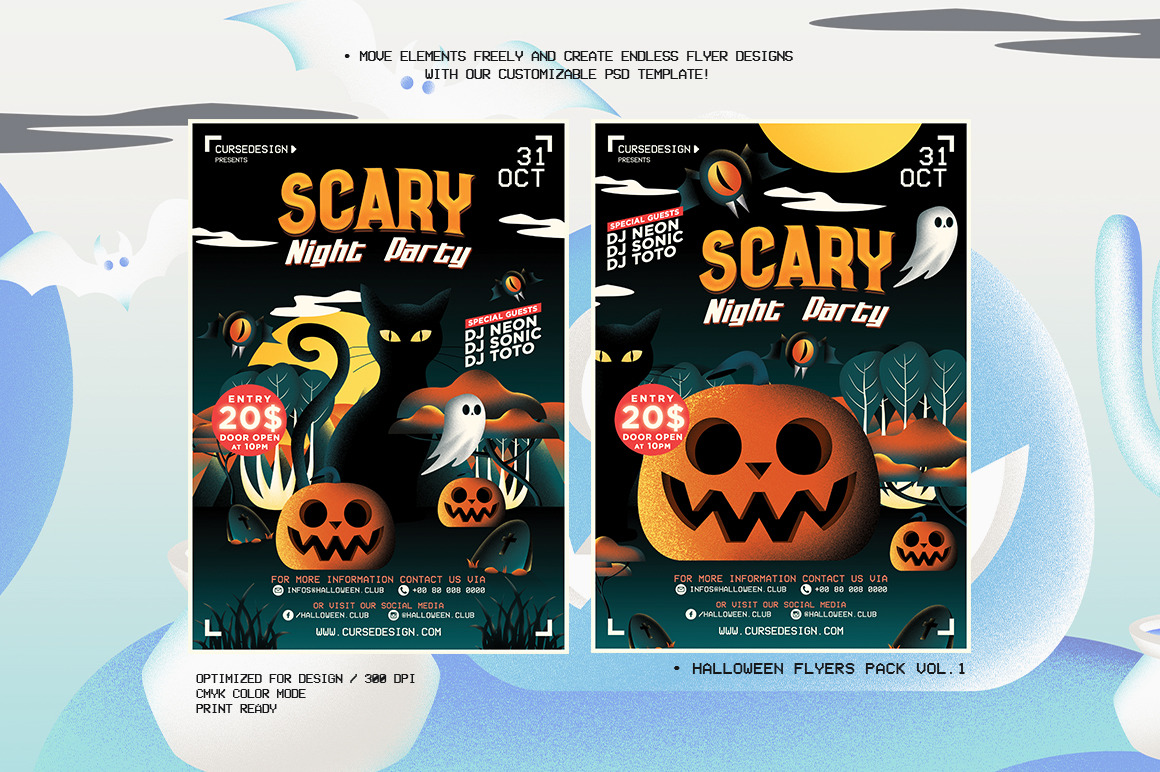 Halloween Flyers Pack vol.1 Halloween Flyers Pack vol.1