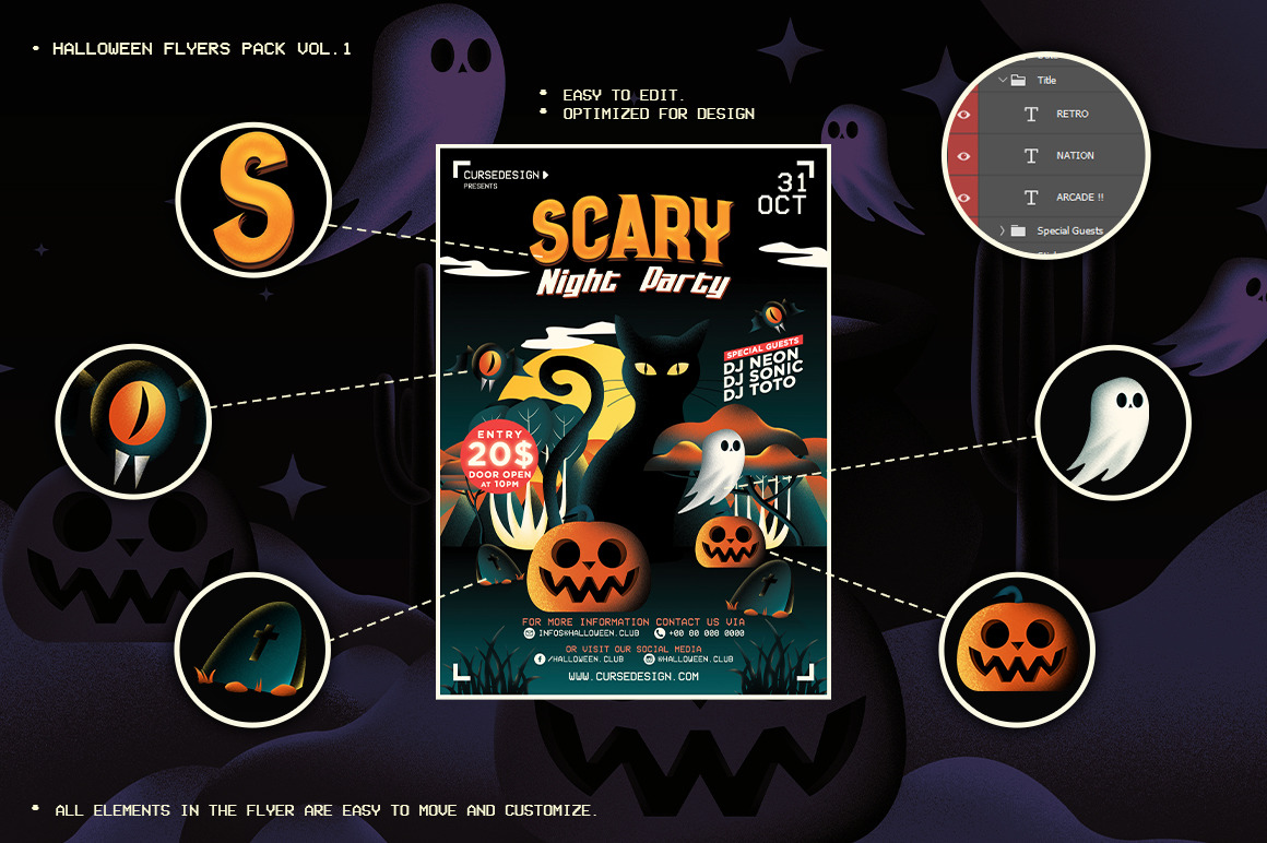 Halloween Flyers Pack vol.1 Halloween Flyers Pack vol.1