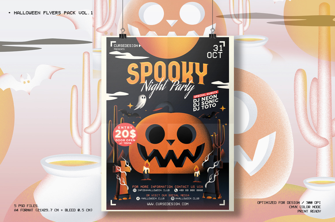 Halloween Flyers Pack vol.1 Halloween Flyers Pack vol.1
