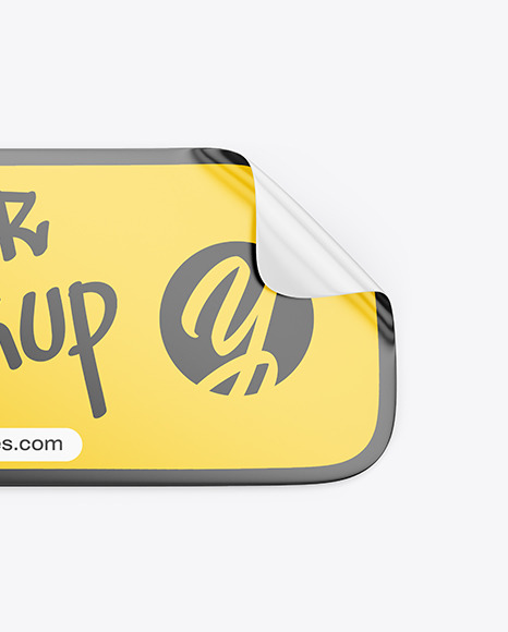 Glossy Sticker Mockup