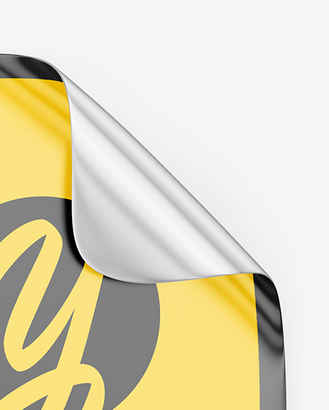 Glossy Sticker Mockup