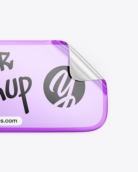 Metallic Sticker Mockup
