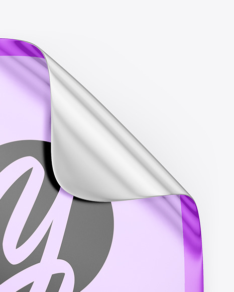 Metallic Sticker Mockup
