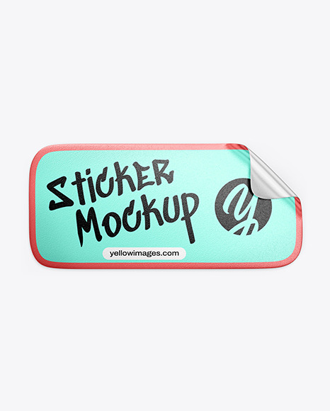 Metallic Texturated Sticker Mockup - Stationery mockups