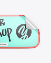 Metallic Texturated Sticker Mockup