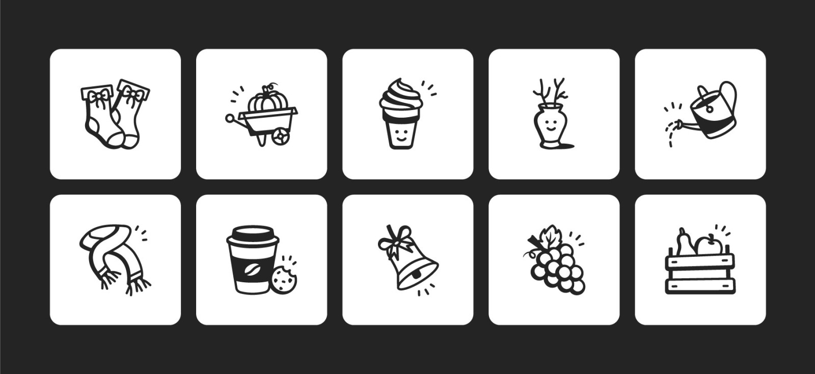 Fall and Autumn Doodles Icons Fall and Autumn Doodles Icons