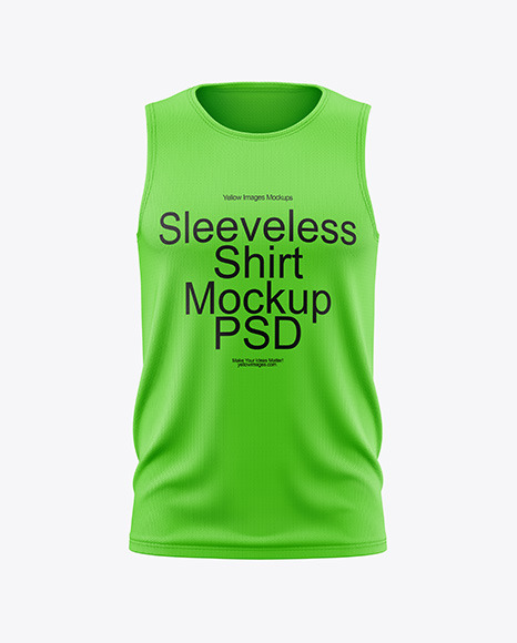 Men's Sleeveless Shirt Mockup - Front View - Brazil Mockups