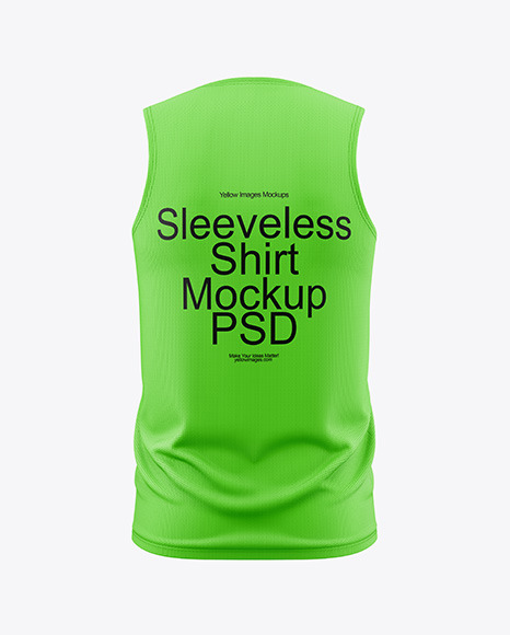 Men's Sleeveless Shirt Mockup - Back View - Crop tee mockup