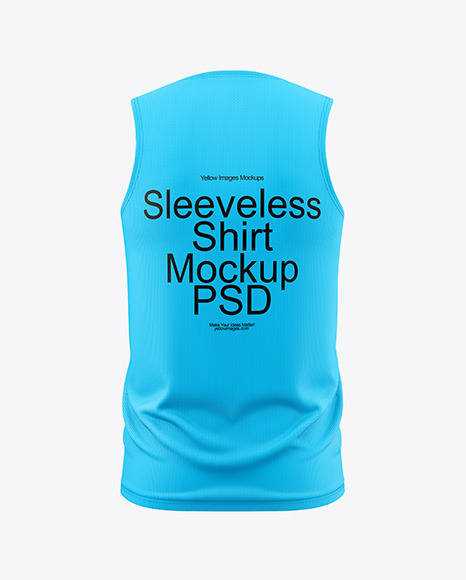 Men's Sleeveless Shirt Mockup - Back View