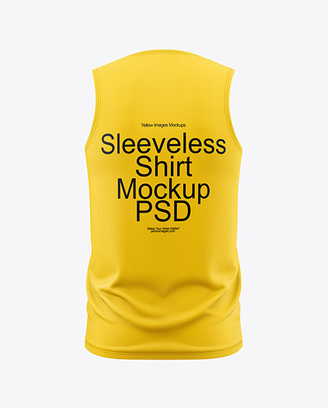 Men's Sleeveless Shirt Mockup - Back View
