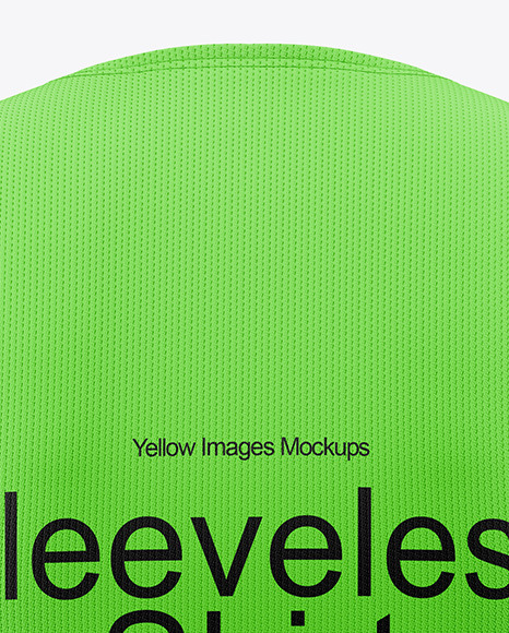 Men's Sleeveless Shirt Mockup - Back View