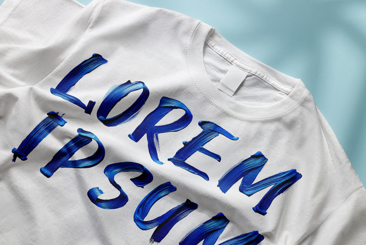Blue Paint Stroke Font Blue Paint Stroke Font