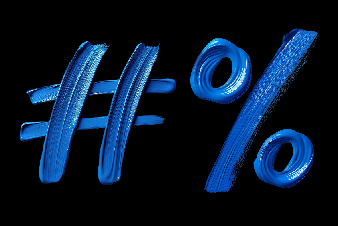 Blue Paint Stroke Font Blue Paint Stroke Font